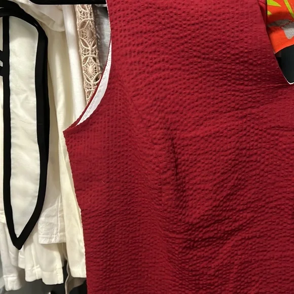 Cranberry seersucker dress - Picture 4 of 7